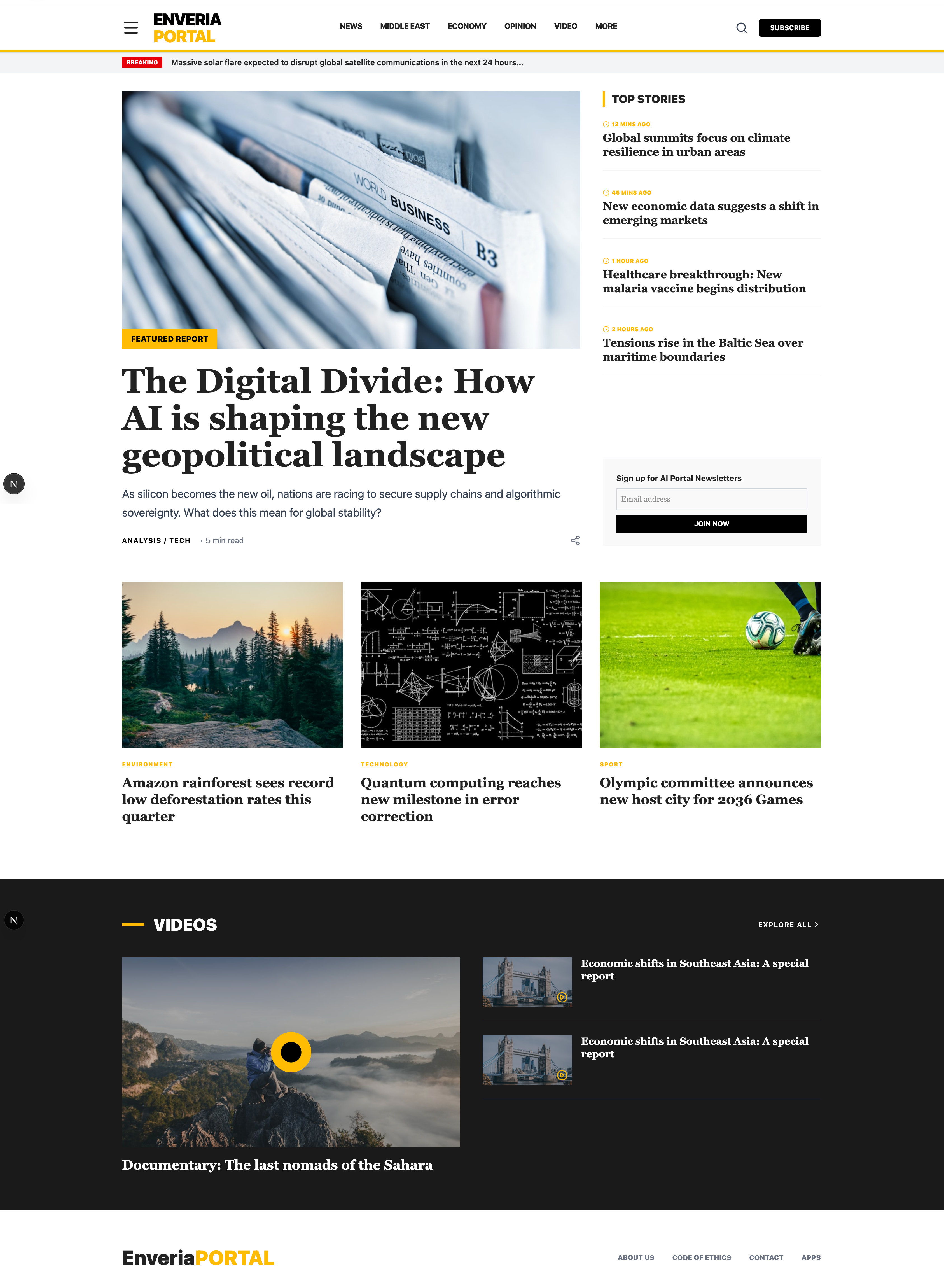 Editorial News Portal